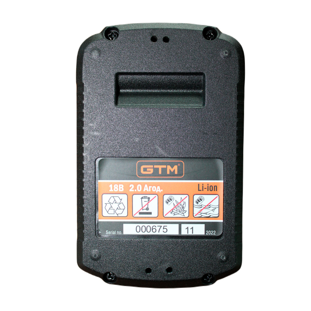 Акумулятор Li-Ion GTM B18V/3Аh 18 В 3 А*год для шурупокрута фото 1