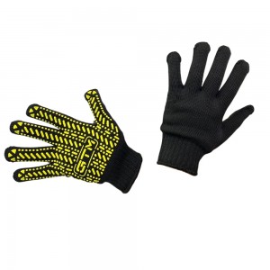 Рукавички робочі GTM 5611 LUX, чорні, ПВХ крапки (XL)